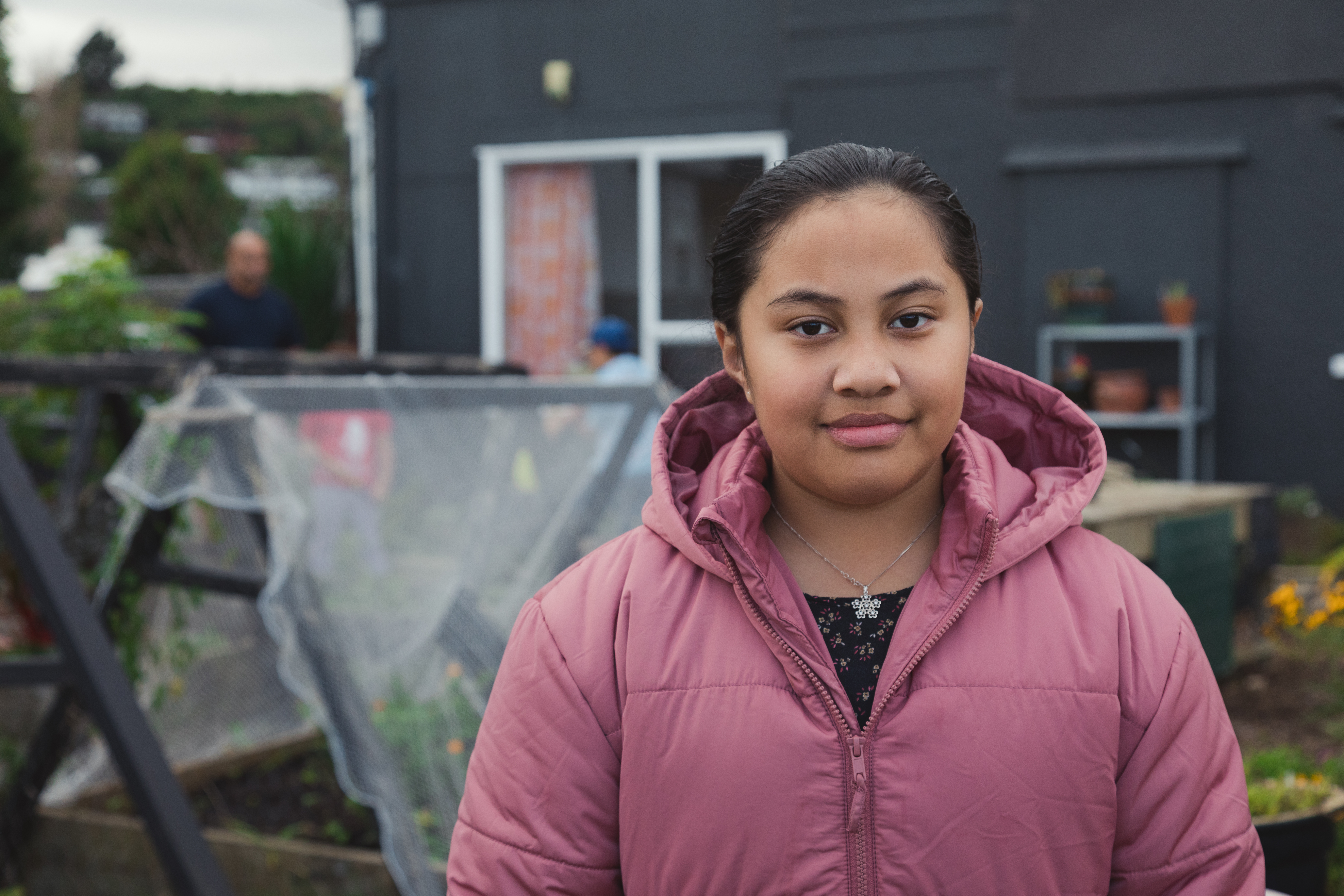 Girl in garden