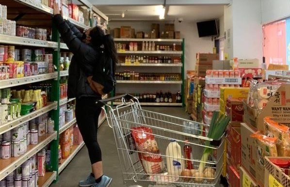 Supermarket shopping during covid-19 lockdown