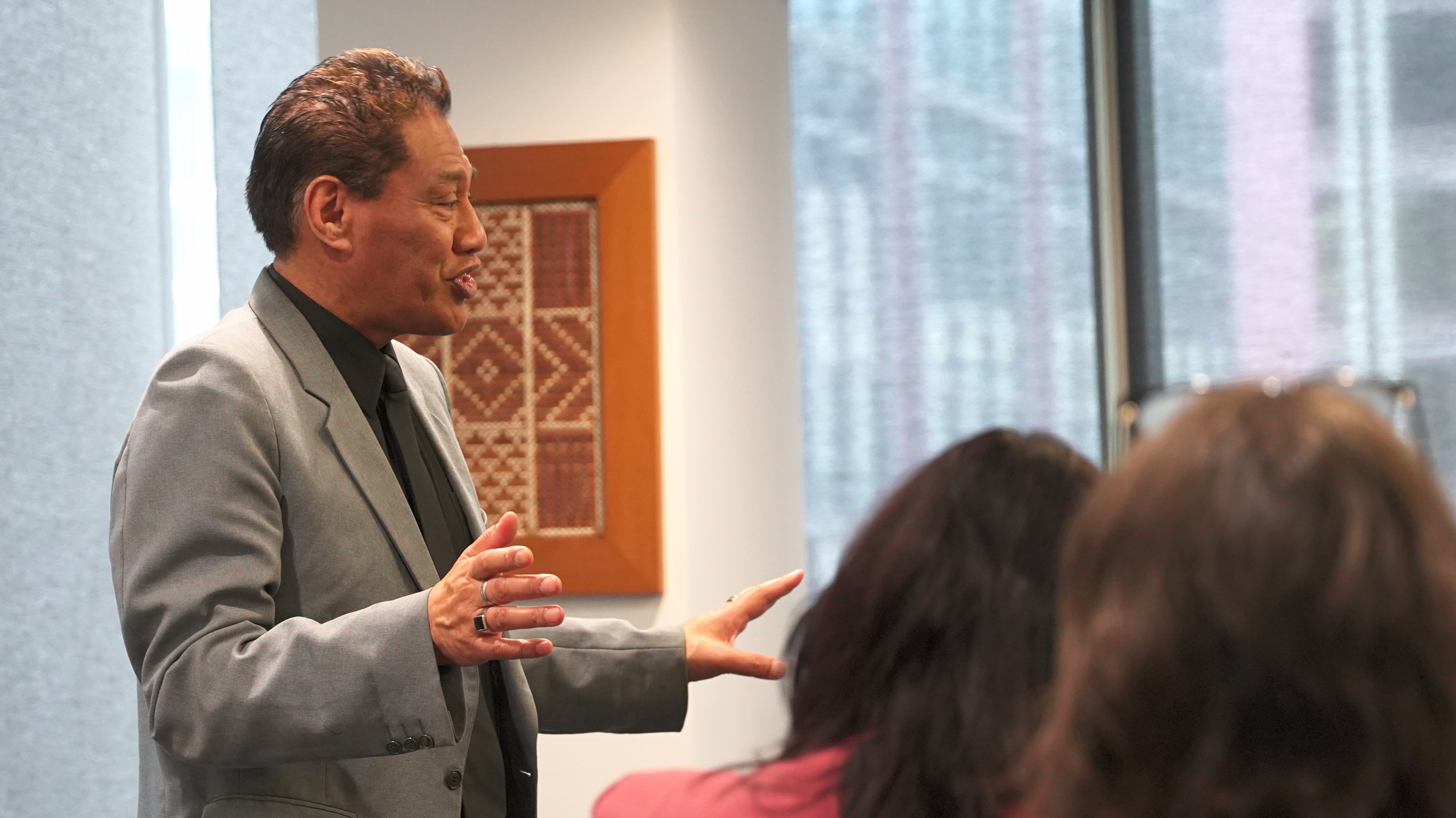 Darrin Haimona speaks to YAG members