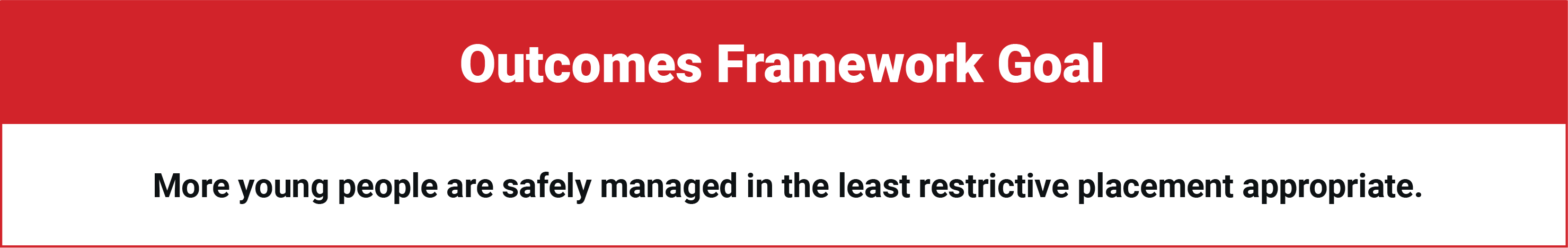 Outcomes Framework 6