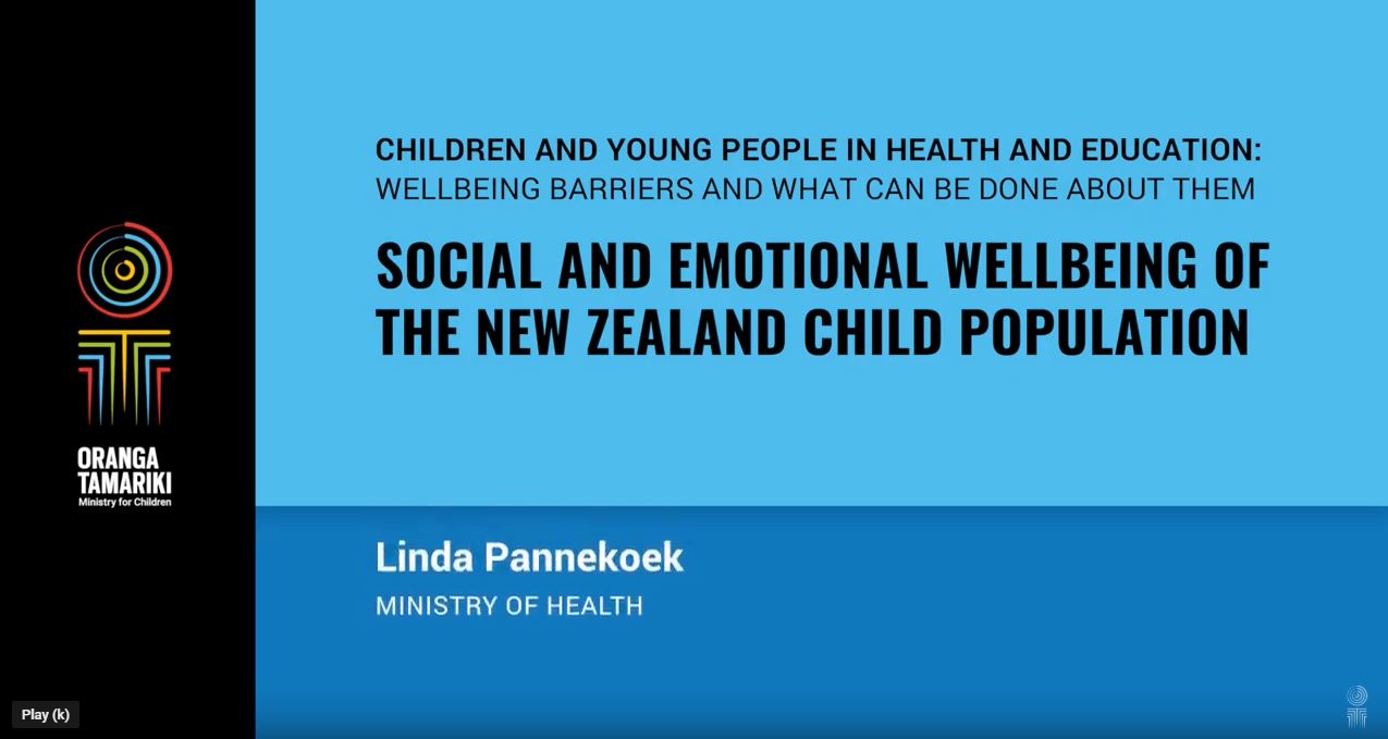 Social and emotional wellbeing of the New Zealand child population screenshot