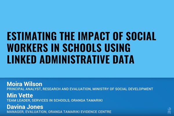 screenshot of Estimating the impact of Social Workers in Schools presentation